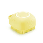 Silicone Pet Grooming Gloves – Shampoo Dispensing Brush for Dog Bathing