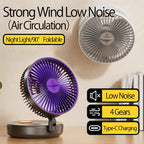 Rechargeable 3-in-1 Portable Fan – Multifunctional Cooling for Home and Travel