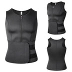 Men Compression Waist Trainer Vest – Slimming Sauna Shirt for Workout Fitness