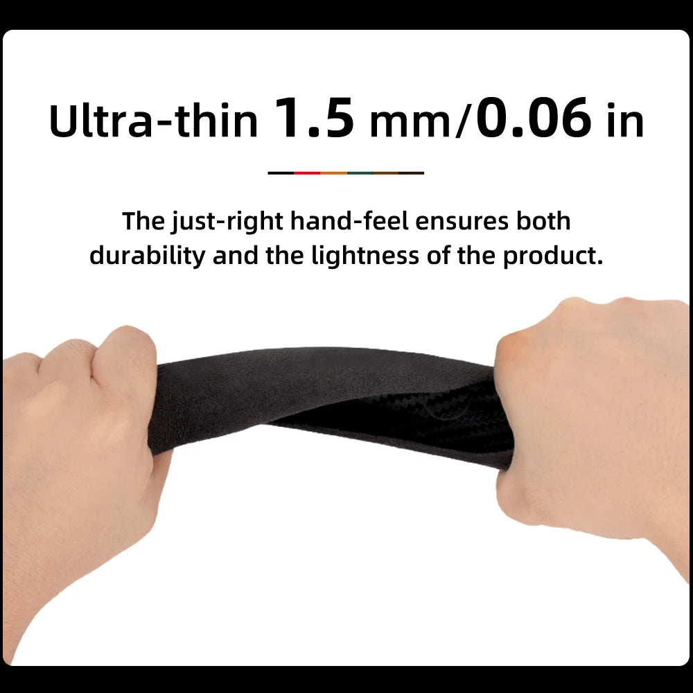 Suede Steering Wheel Cover – Anti-Slip Segmented Grip for Peugeot Vehicles