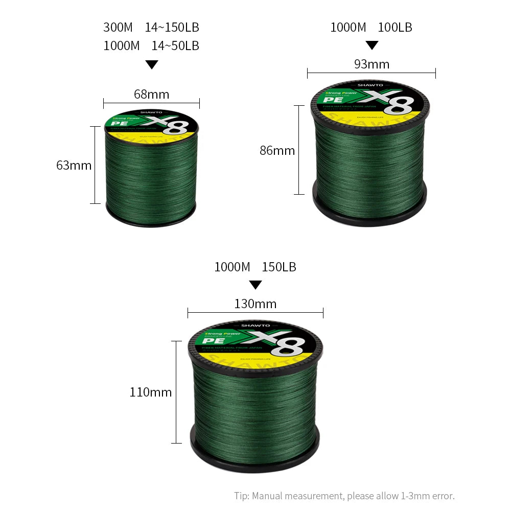 Braided Fishing Line – 8 Strand PE Multifilament Wire for Freshwater Saltwater