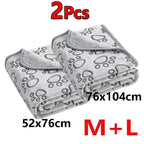 Soft Fluffy Pet Blanket – Cartoon Paw Print for Dogs and Cats