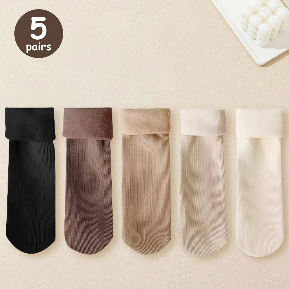 Thermal Cashmere Wool Socks – Thickened Winter Warmth for Snow Boots