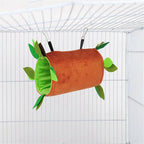 Plush Hamster Hanging Tunnel – Warm Cage Swing Set for Small Animals