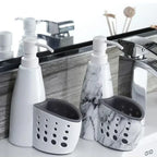 Soap Dispenser with Sponge Holder – 2-in-1 Kitchen Sink Organizer for Home