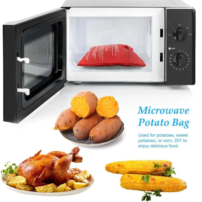 Microwave Potato Cooking Bag – Washable Fabric Pouch for Fast Kitchen Meals