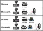 Triple Lens Car Dash Cam – 1080P 3-Channel Video Recorder for Vehicle Security