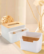 Multi-Function Desk Organizer – Remote and Tissue Storage for Home Office