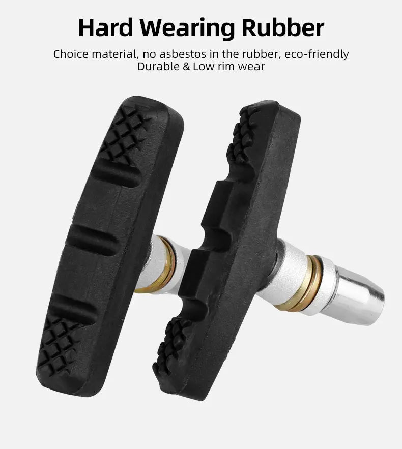 60mm Threaded V-Brake Pads – All-Weather MTB Brake Shoes for Mountain Bikes