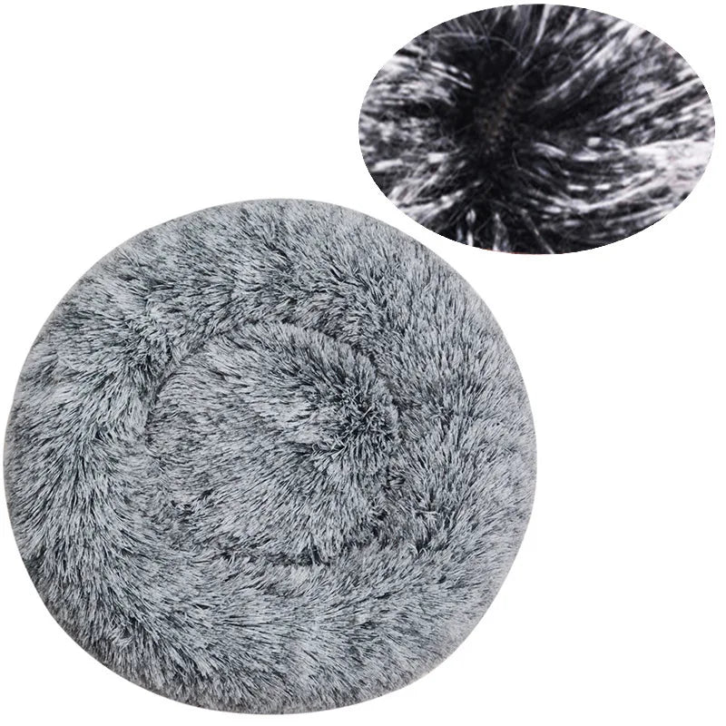 Plush Round Pet Bed – Warm Washable Sofa for Small to Large Dogs and Cats