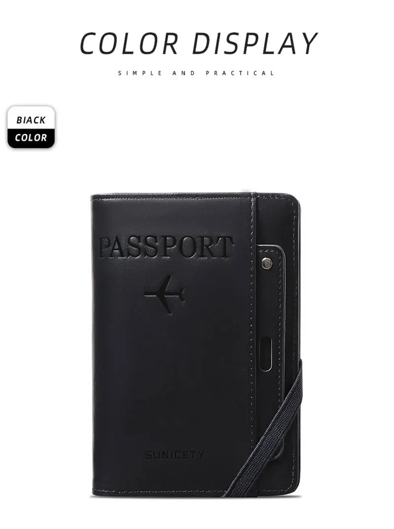 RFID Passport Holder Wallet – Anti-Theft Travel Organizer for Men and Women