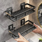 Adhesive Corner Shower Shelf – No Drill Wall Storage for Bathroom Organization