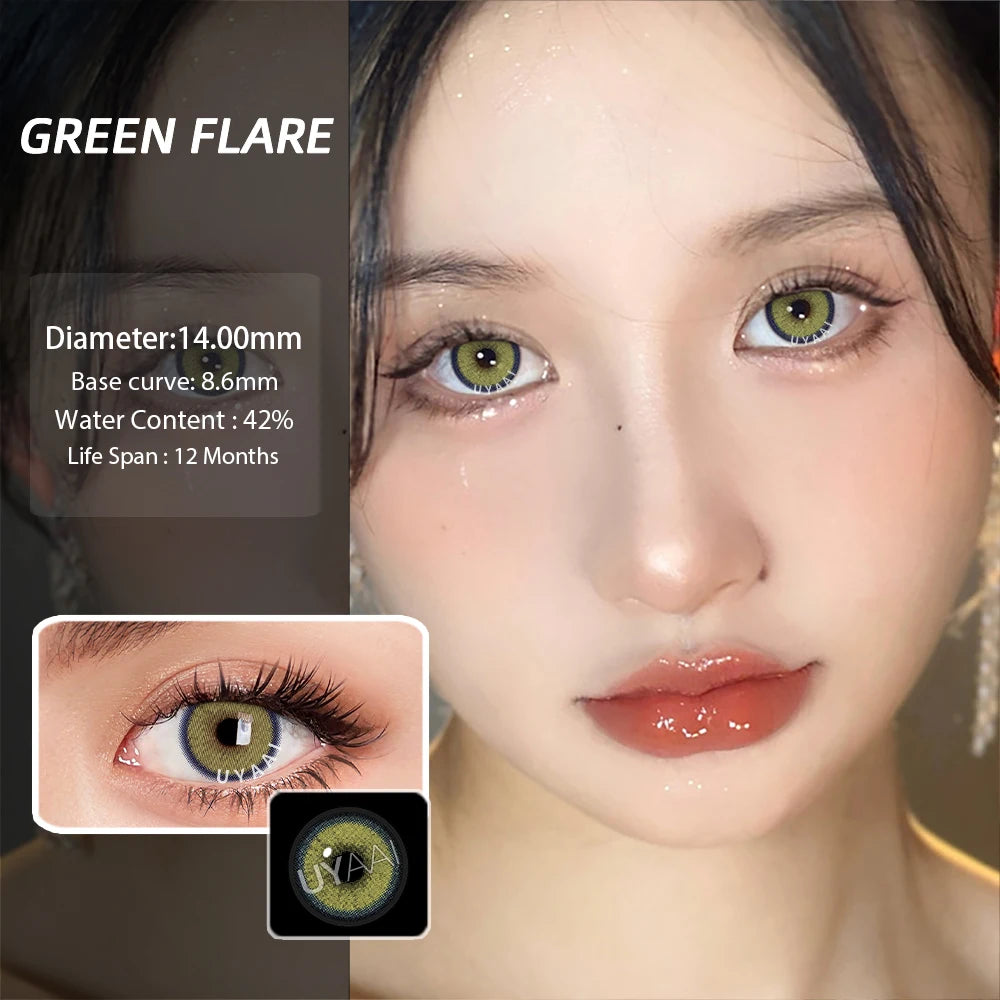 Color Contact Lenses – Natural 14.5mm Big Black and Brown Pupils for Beauty Makeup
