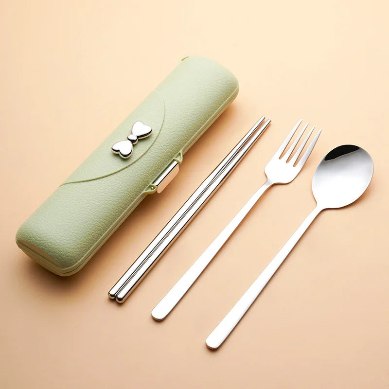 Stainless Steel Cutlery Set – Portable Flatware for Camping and Picnics