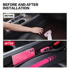 Car Seat Gap Filler Organizer – Leather Storage Pocket for Mercedes Benz Interior
