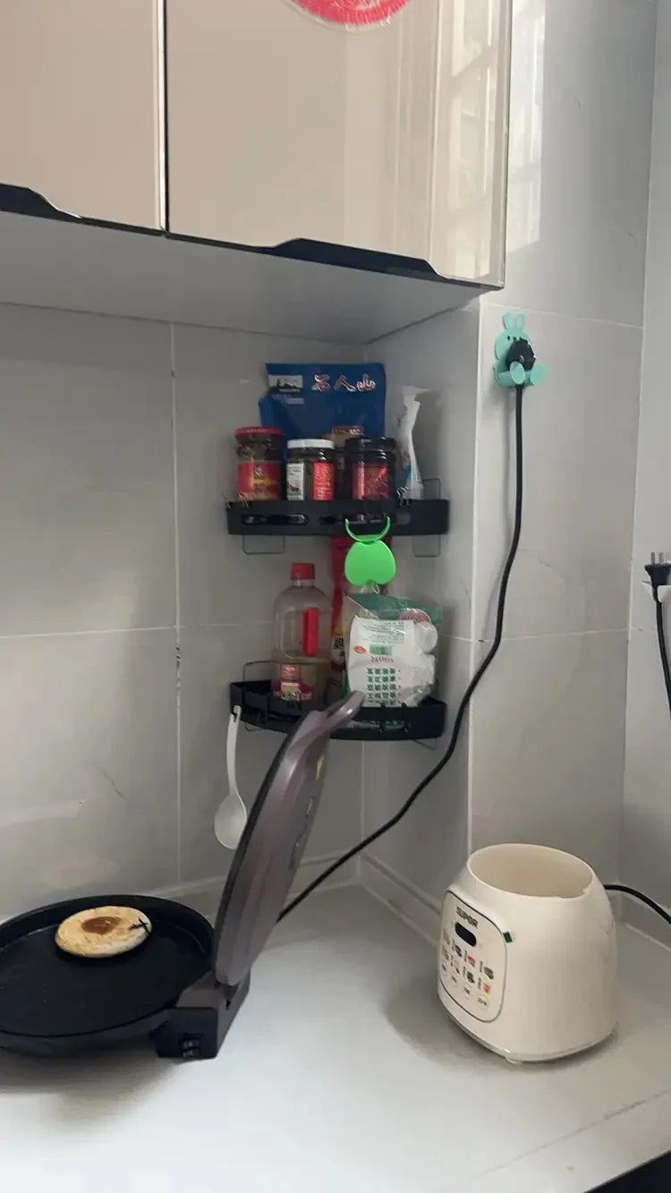 Adhesive Shower Shelf – Waterproof Bathroom Organizer for Shampoo and Towels