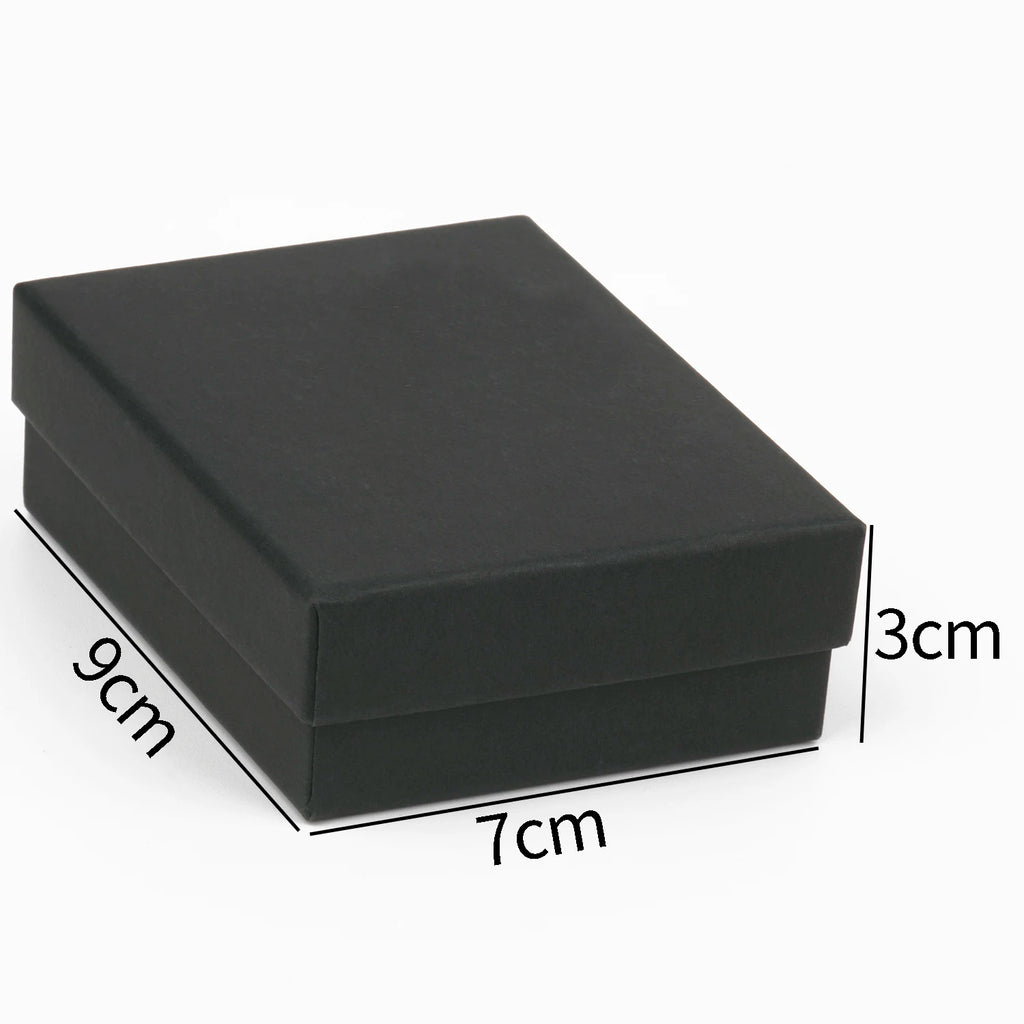 Black Square Jewelry Box – Velvet Display Organizer for Rings and Earrings