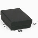 Black Square Jewelry Box – Velvet Display Organizer for Rings and Earrings
