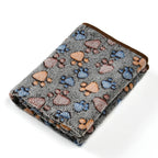 Plush Fleece Pet Blanket – Warm Footprint Mat for Small to Large Dogs and Cats