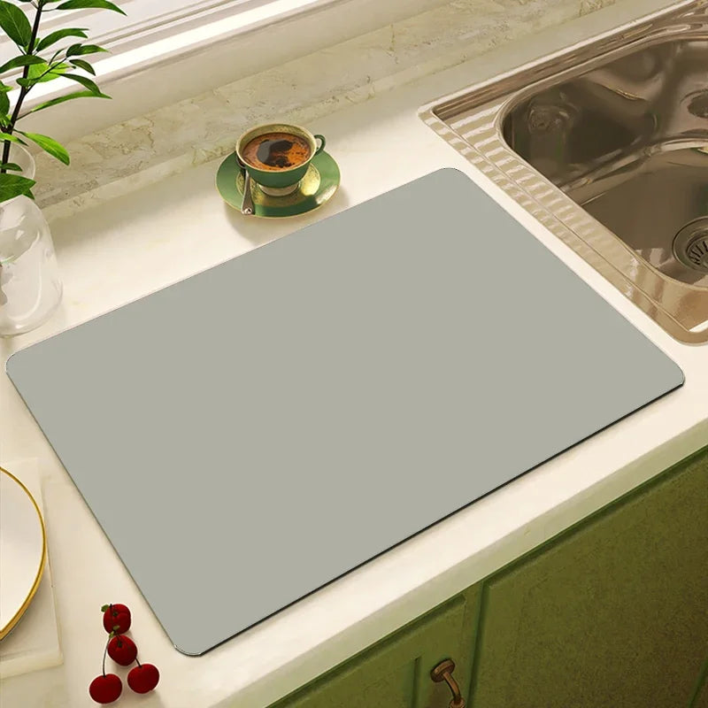 Absorbent Kitchen Drying Mat – Large Antiskid Pad for Tableware and Bathroom