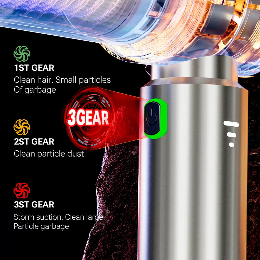 Portable Cordless Handheld Vacuum – High-Power Suction for Car and Home