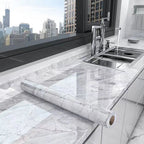 Marble Adhesive Wallpaper – Oil-Proof Film for Kitchen Countertop Renovation