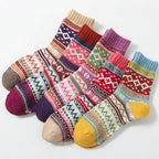 Thickened Retro Ethnic Socks – Warm Soft Cotton Crew Socks for Autumn Winter