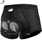 Padded Cycling Underwear Shorts – 5D Gel Breathable Liner for MTB Road Bike