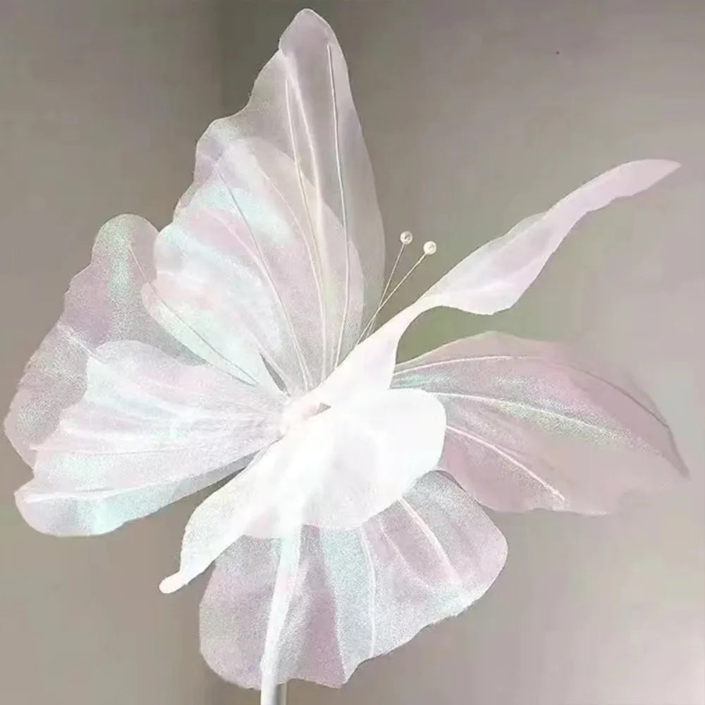 Large 3D Gauze Butterfly Decoration – Hollow Hanging Display for Weddings