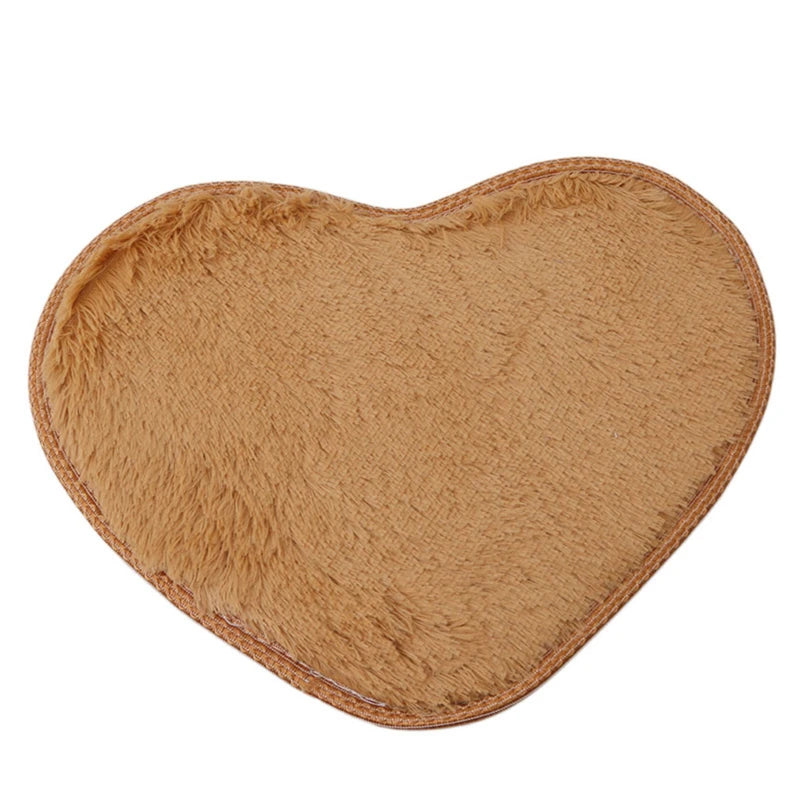 Faux Sheepskin Heart Rug – Large Fluffy Area Carpet for Bedroom Decor