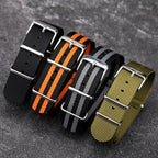 Woven Nylon Watch Strap – 18mm-22mm Canvas Wristband for Men and Women