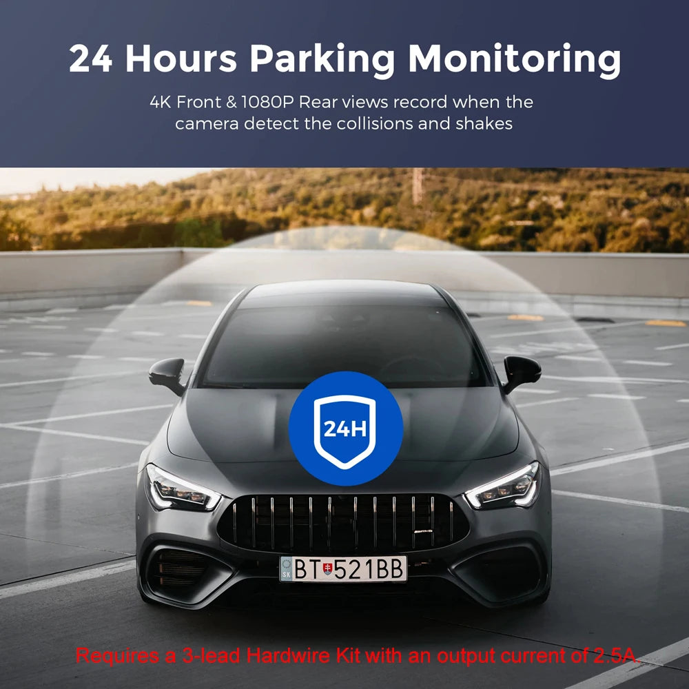 4K Dual Dash Cam – GPS WiFi Driving Recorder for Car Security