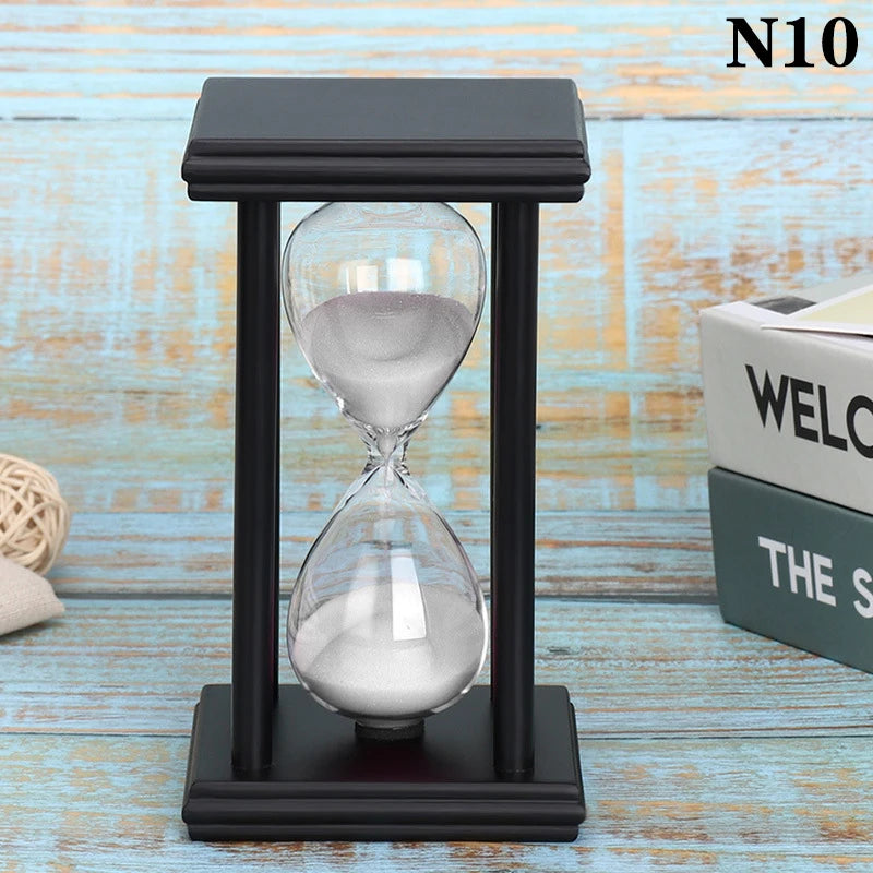 Wooden Sandglass Timer – 30 Minute Hourglass for Home Office Decor
