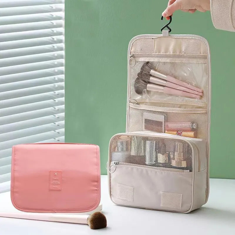 Waterproof Cosmetic Travel Bag – Hanging Toiletry Organizer for Women