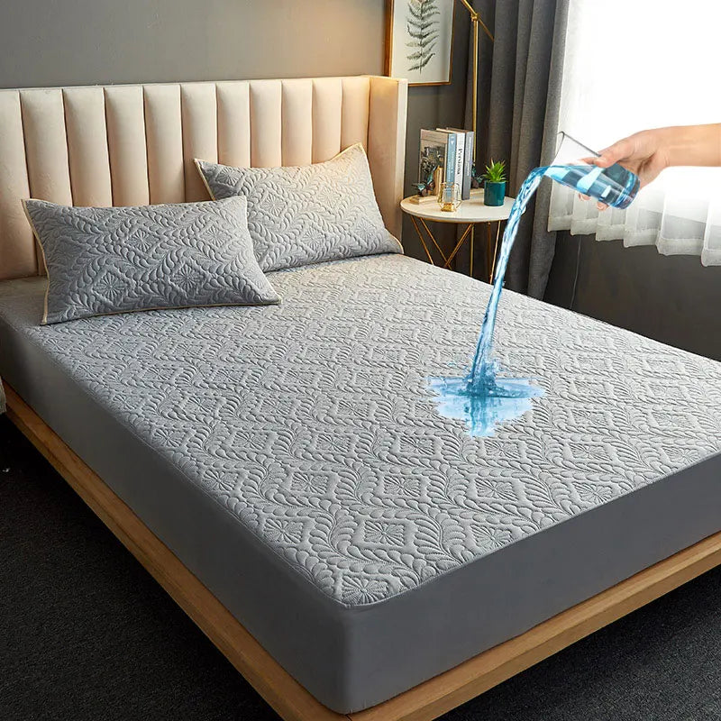 Quilted Waterproof Mattress Protector – Fitted Sheet for Bedding Protection