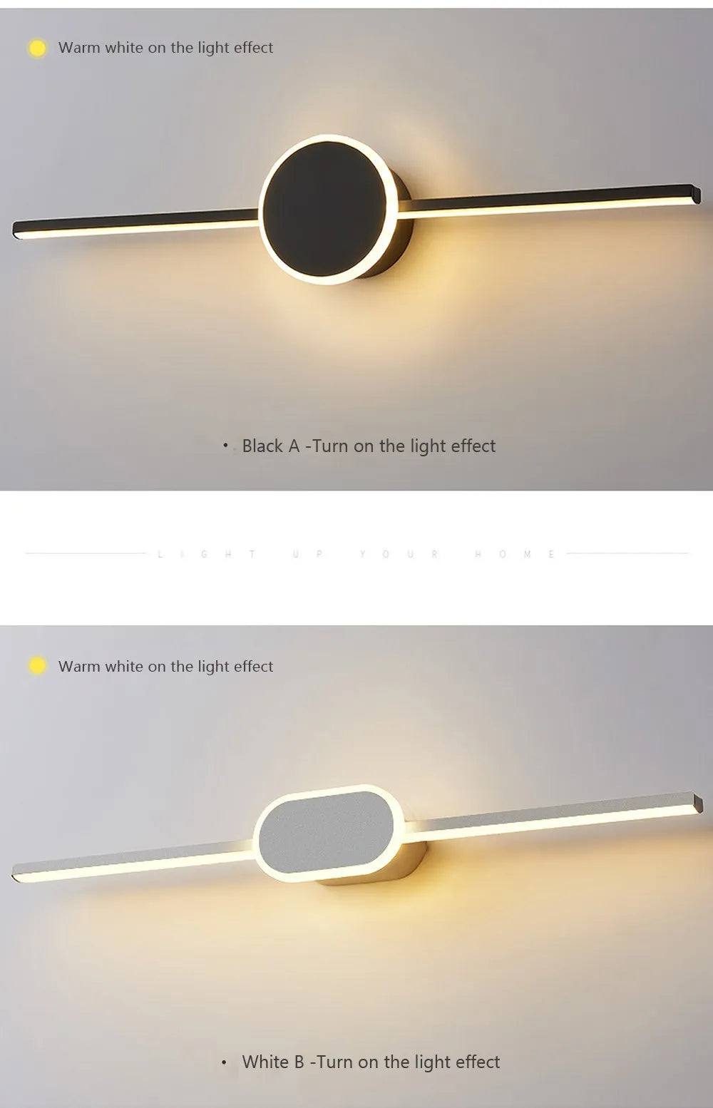 Modern LED Wall Sconce – Minimalist Mirror Lighting for Bathroom and Bedroom
