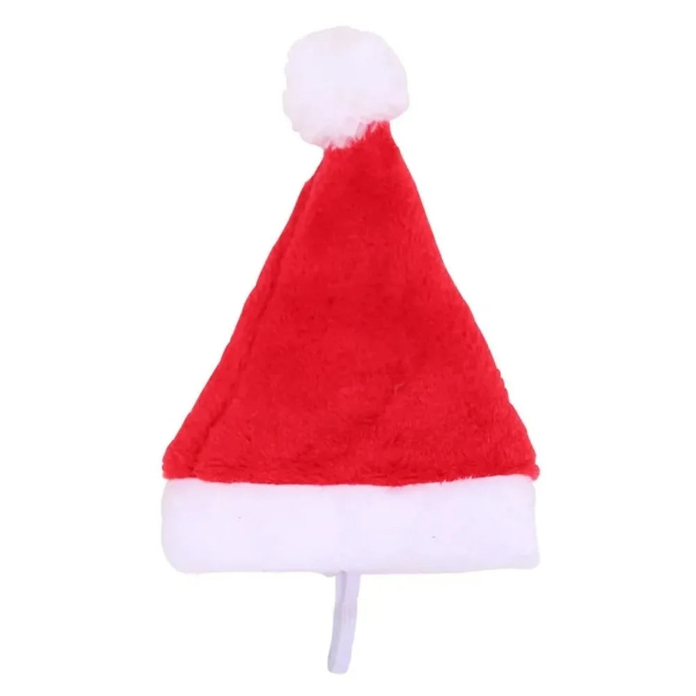 Plush Santa Claus Hat – Festive Pet Headwear for Christmas Costume Parties