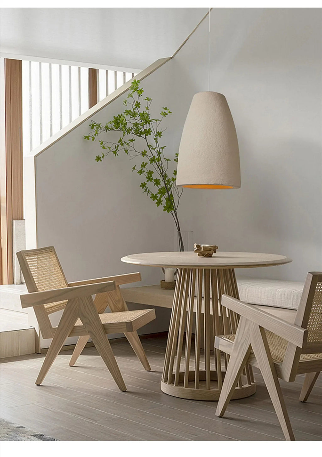 Wabi Sabi LED Chandelier – Modern Minimalist Pendant Light for Dining Room