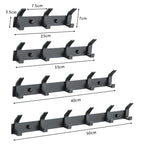 Modern Aluminum Wall Hooks – Black Towel Hanger for Bathroom and Coat Storage