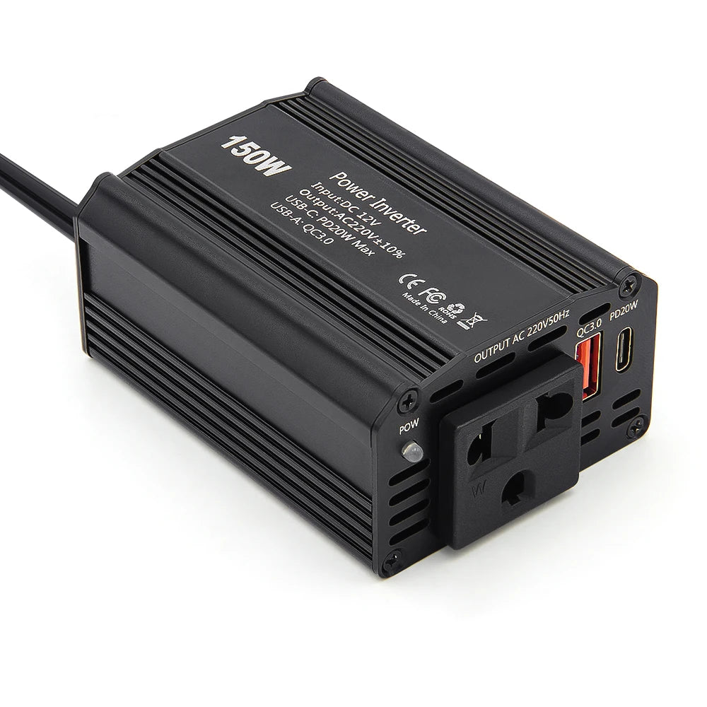 Car Power Inverter – 300W DC to AC Adapter for Road Trips and Travel
