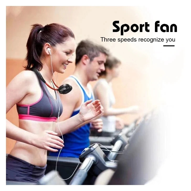 Rechargeable Neck Fan – Portable 3-Speed Hands-Free Cooling for Sports