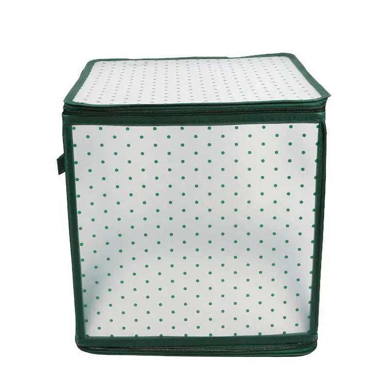 64-Grid Christmas Ornament Storage Box – Foldable PP Organizer for Holiday Decor