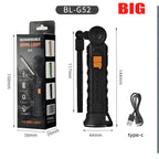 Rechargeable Magnetic Work Light – 360 Rotating Flashlight for Repair Camping