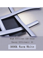 Modern LED Wave Ceiling Light – Minimalist Fixture for Living Room Bedroom