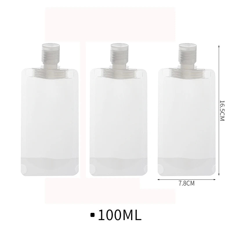 Refillable PET Travel Bottle Set – Portable Cosmetic Containers for Vacation