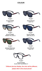 Oversized Polarized Rectangle Sunglasses – Vintage Steampunk for Men