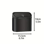 Leak-Proof Car Trash Can – Compact Waste Bin with Garbage Bags for Auto Interior