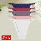 Cotton Low Rise Briefs – Metal Ring Hollow Panties for Women M-2XL