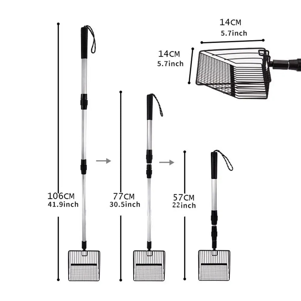 Sifting Litter Shovel – Stretchable Rake for Chicken Coop Maintenance