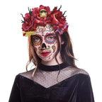 Mexican Rose Flower Crown – Boho Floral Headpiece for Halloween Party Wedding